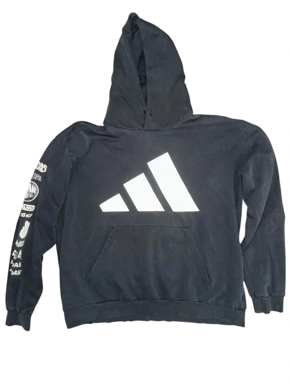 Adidas Trefoil Print Hoodie Sweatshirt